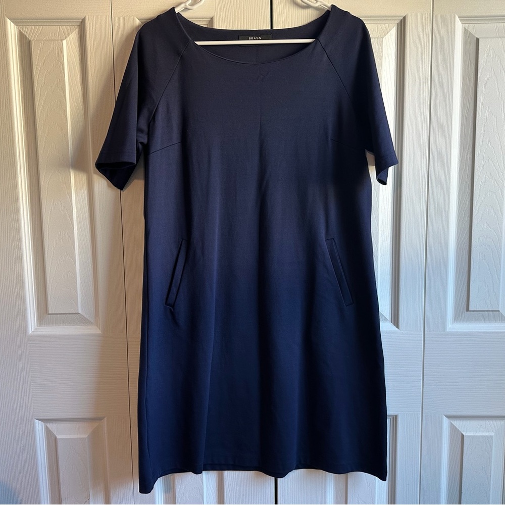 Brass Clothing The A-Line Navy Blue Dress